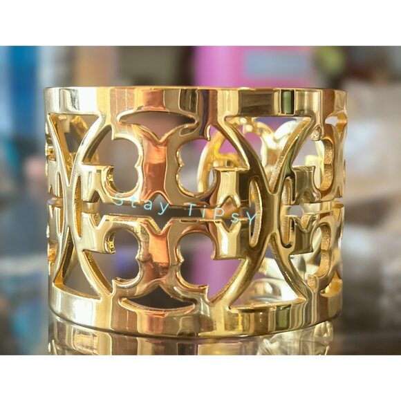 Tory Burch Gold Miller Bangle Bracelet - Picture 6 of 8